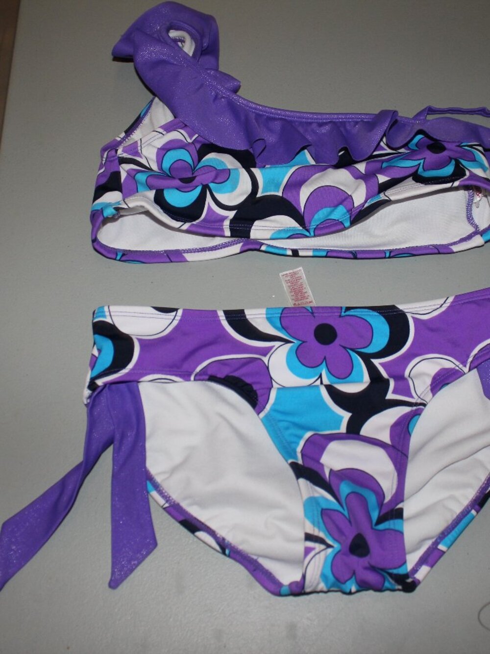 Multi Color 2 Pcs Justice Bikini Swimsuit Size 14